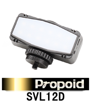 三脚ネジ対応バッテリー内蔵小型スマホLEDライト　SVL12D